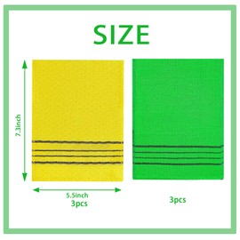 Eowppue 6PCS Exfoliating Mitt and Cloth - Shower for Softness and Moisturize Skin Removing Dry Dead Skin Cells, Cleaning Pores