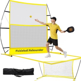 Qryovsa 2-in-1 Portable Pickleball Trainer: Rebounder & 6FT Mini Net – Dink Master Practice Board for Solo or Partner Drills, Outdoor/Indoor (Driveway, Backyard, Garage)