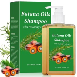 1PCS Shampoo Romero,Champú de Aceite Battana de 300 ml para un Cabello Suave y con Volumen, Champú Anticaída Batana Repara el Cabello Seco y Dañado, Apto para Hombres y Mujeres