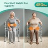 HOMEAL Raised Toilet Seat Riser with Handles for Seniors, 450LBS