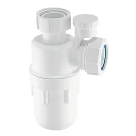 A10V 1.25-Inch Anti-Syphon Bottle Trap - White