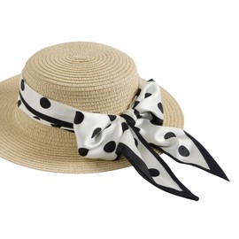 CHUNG Women Satin Head Scarves bandanas Emulation Silk HandBag Hair Ribbons Long Narrow Scarf 57 * 5.5",Blk Dot-5