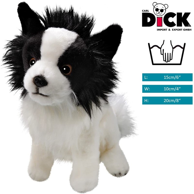 Carl Dick Chihuahua Dog black sitting 7.5 inches, 20cm, Plush