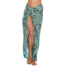 SHU-SHI Pareo de playa para mujer con estampado pareo, Tosca/Brown, Talla única