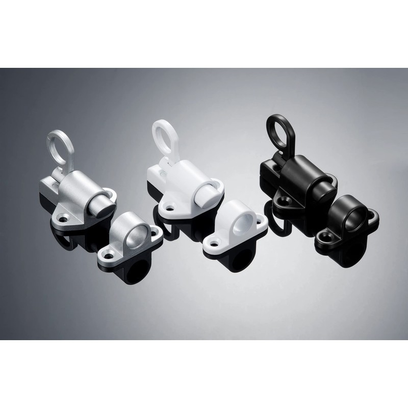 INIRET 2 Packs Self-Closing Latches，Silver Gray Spring Door Lock，Resilient Bolt