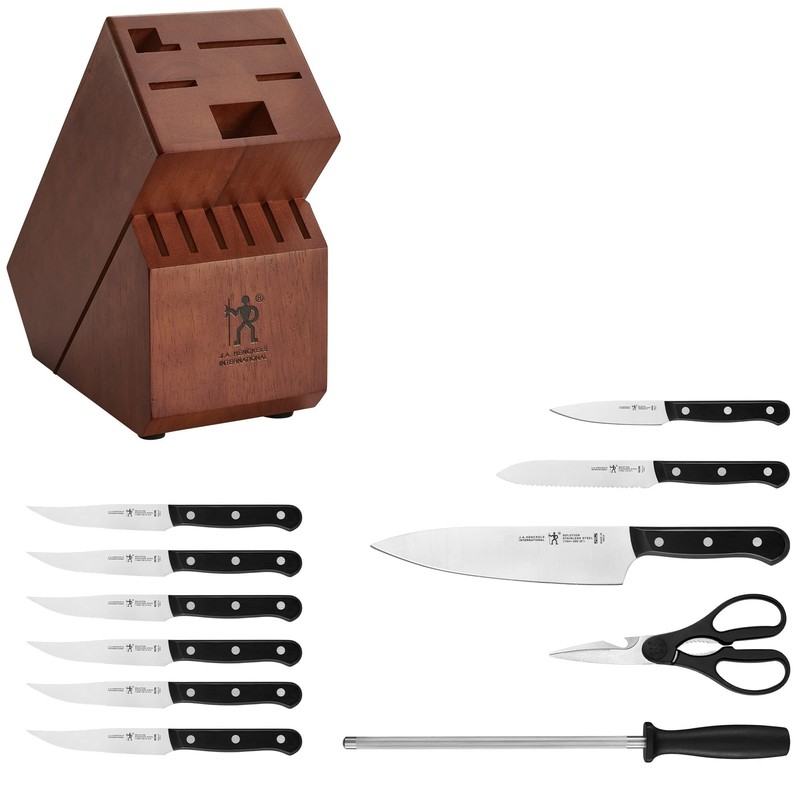 HENCKELS Solution Razor-Sharp 12-pc Knife Set, Chef Knife, Bread Knife,
