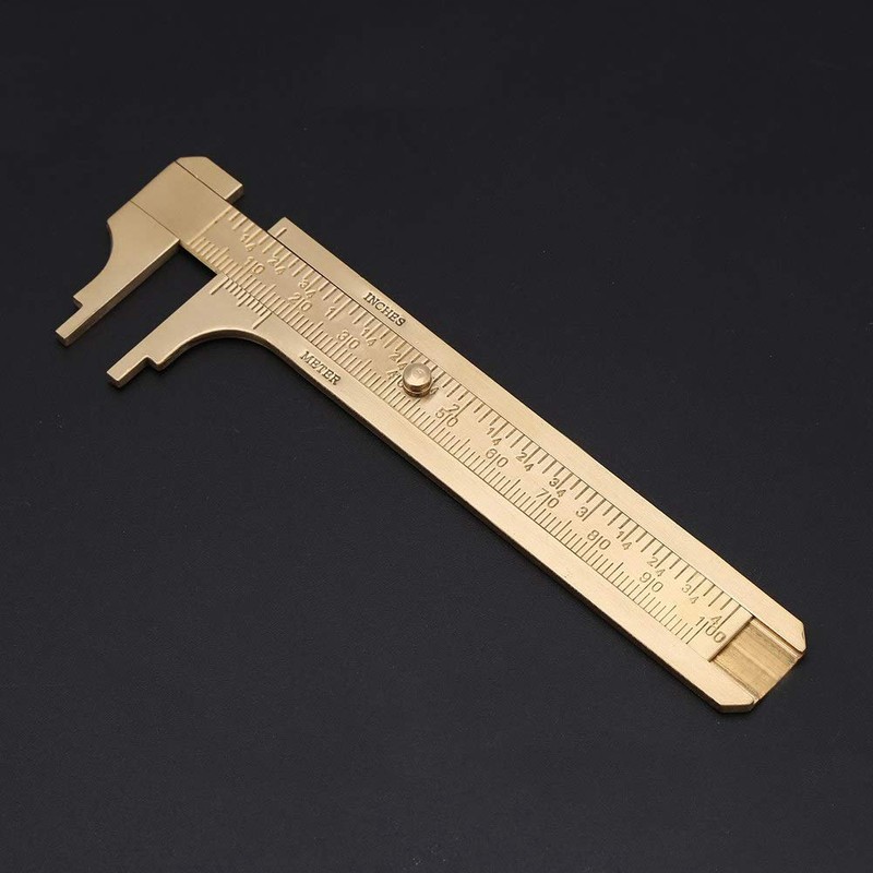 FTVOGUE Vernier Calliper Brass Calliper Ruler Measuring Tool Mini Pocket
