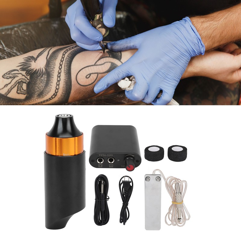 Rotary Tattoo Pen Set Power Supply Foot Pedal DC Clip