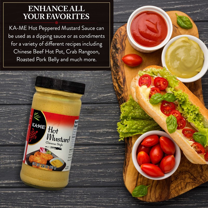 Ka'me Hot Peppered Mustard, 7.25 oz