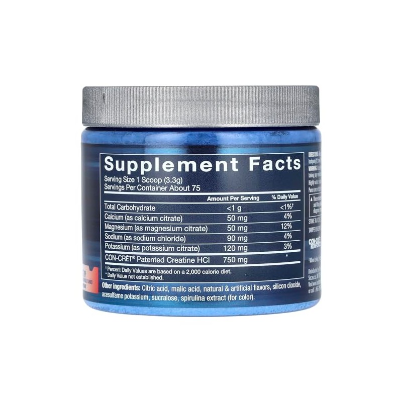 BODYTECH Creatine HCl + Electrolytes Powder - Highly Water-Soluble &