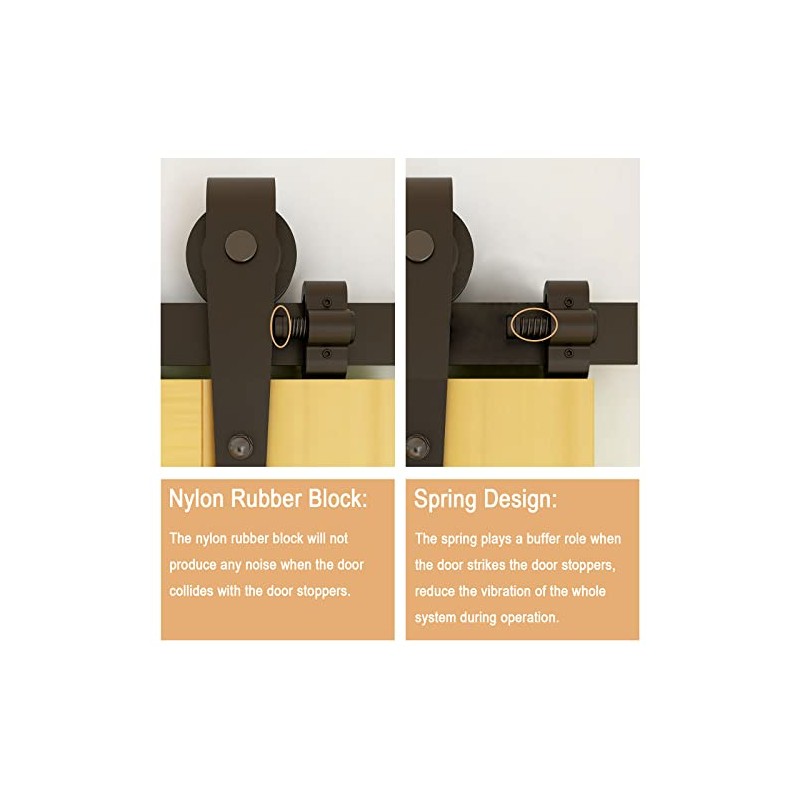 CCJH 2PCS Adjustable Barn Door Stopper fit for 1.57inch/40mm Flat
