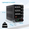 DC Power Supply 0-60V 0-5A, Bench Power Supply with Encoder