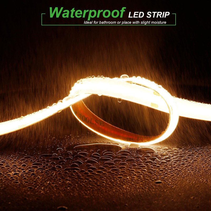 JOYLIT 24V COB LED Strip Lights Waterproof 3000K 550LM/FT Super