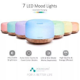 Asakuki 500ml Premium, Difusor De Aceite Esencial, Vaporizad