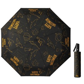 ECOBRELLA Collapsible Travel Umbrella Windproof - Auto Open Close Light Weight Backpack Umbrella Fun Gifts Gothic Decor Bats Umbrellas Adult Men