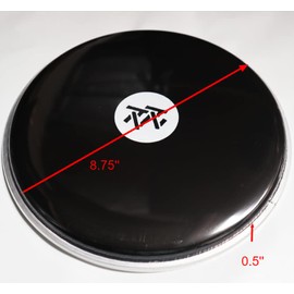 Zaza Percussion Drum Head For Sombaty Size Egyptian Darbuka Doumbek (9''/0.5'' - Black)