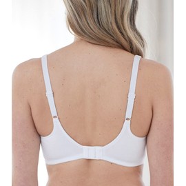 Bestform Womens Casual Value, 9706233 Cotton Fleece Lined Bra, Wirefree Full Coverage Bra, White, 44C US