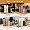 MOJIEZUO 4-Compartment 18oz Coffee Cup Dispenser Rack with Wood Base,