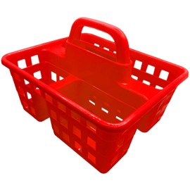 Black Duck Brand Set of 4 Divided 3-Compartment Plastic Caddies with Handle, Great for Classrooms, Showers, Arts & Crafts and More!