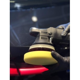 ALCLEAR Sanding Pad, Car Polishing Sponge, Medium, Diameter: 160 x 30 mm, Yellow, Set of 2, Polishing Pad Polishing Pad Sponge Polishing Foam for Polishing Machine