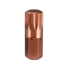 sourcing map M12 Torx Screwdriver Bit 10mm Hex Shank 30mm Length Magnetic Security Tamper Proof 12 Point Head Hex Bits S2 Steel Screw Driver Bit