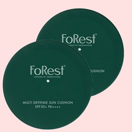 Green Finger Forest Multi-Defense Sun Cushion SPF50+ PA++++, 13g, 2 pieces / 그린핑거 포레스트 멀티디펜스 선쿠션 SPF50+ PA++++, 13g, 2개