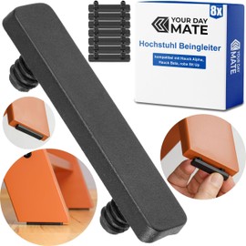 High Chair Leg Sliders 8 Pack Compatible with Hauck Alpha, Hauck Beta, Roba Sit Up, 33mm Hole Spacing, Black Plastic Chair Leg Protectors Kids High Chair, Chair Leg Socks Baby Chair