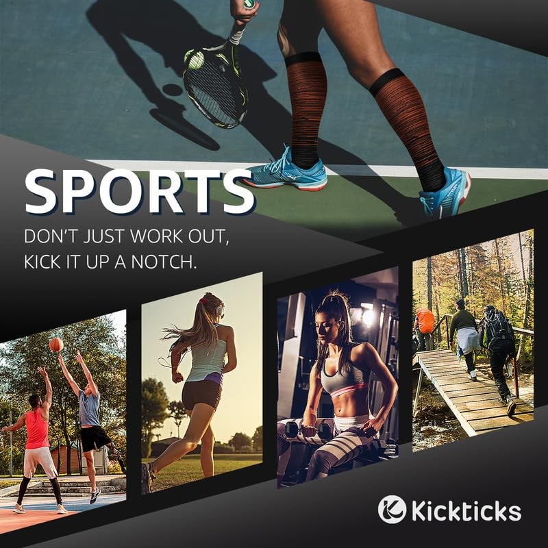 Kickticks 4 Pairs Compression Socks for Woman & Man Unisex