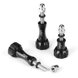 HSU Aluminum Alloy Screw and Wrench for GoPro Hero 12/11/10/9/8/7/6/5/4/3 and Other Action Cameras (Black)
