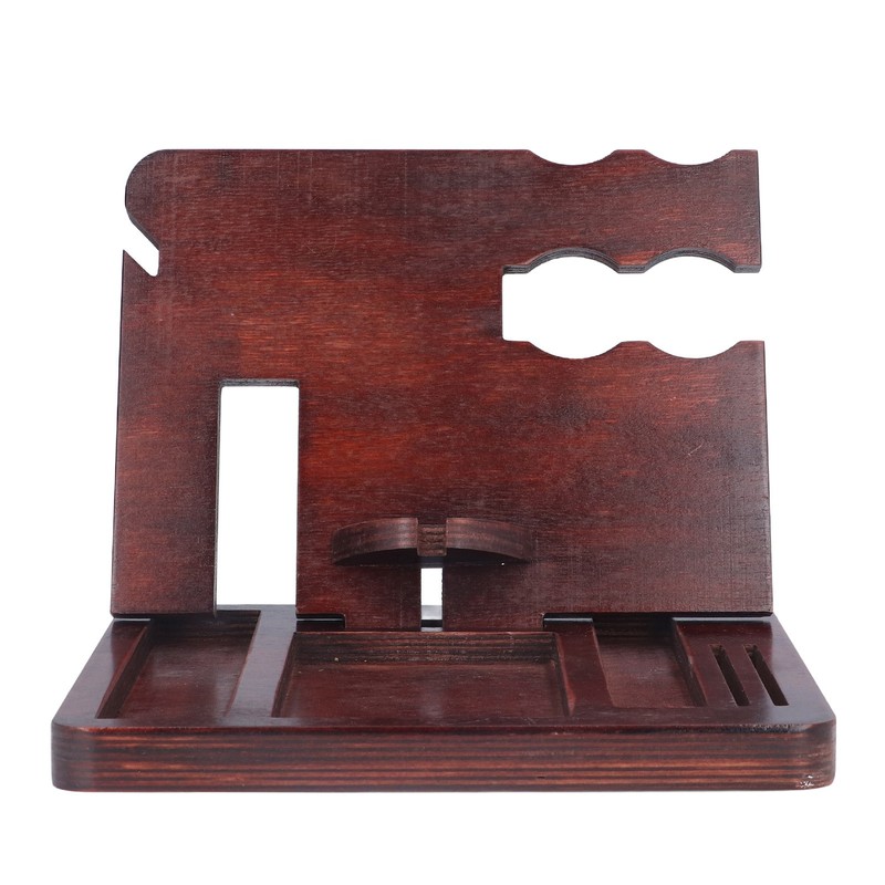 Desktop Storage Bracket Multifunctional Wooden Mobile Phone Base Watch Glasses