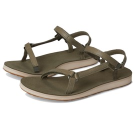 Teva Women's Original Universal Slim Lea Sport Sandal, Burnt Olive, 10