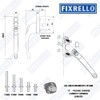 FixRello Universal Inline uPVC Window Handle – Lockable, Ambidextrous, Multi-Spindle