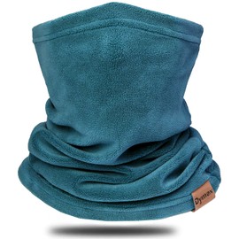 Dymex Neck Warmer Gaiter Winter Fleece Neck Cover Balaclava Windproof Face Cover Mask for Ski Motorcycle (Peacock Blue, 1)