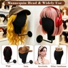 21in Wig Head Wall Mount Mannequin Head for Caps,Canvas Hat