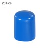 sourcing map 20pcs Rubber End Caps Cover 20mm Vinyl Screw