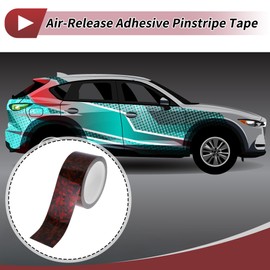 X AUTOHAUX Pinstripe Tape 30mmx8.5m Forging Pattern Car Stripes Pinstripe Decals for Car Motorcycle and Boat Racing Stripes DIY Stickers Red 1 Pcs