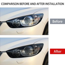 Agulier Compatible with 20% Light Smoke Headlight Vinyl Tint Film Pre-Cut Overlay Wrap Cover for Mazda CX5 2012-2016,Exterior Accessories