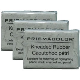 PRISMACOLOR Design Eraser, 1224 Kneaded Rubber Eraser, Grey (70531) (3 Pack)