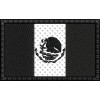 Pack Mexico Parche Bandera Bordada Negra Blanco Color Negro