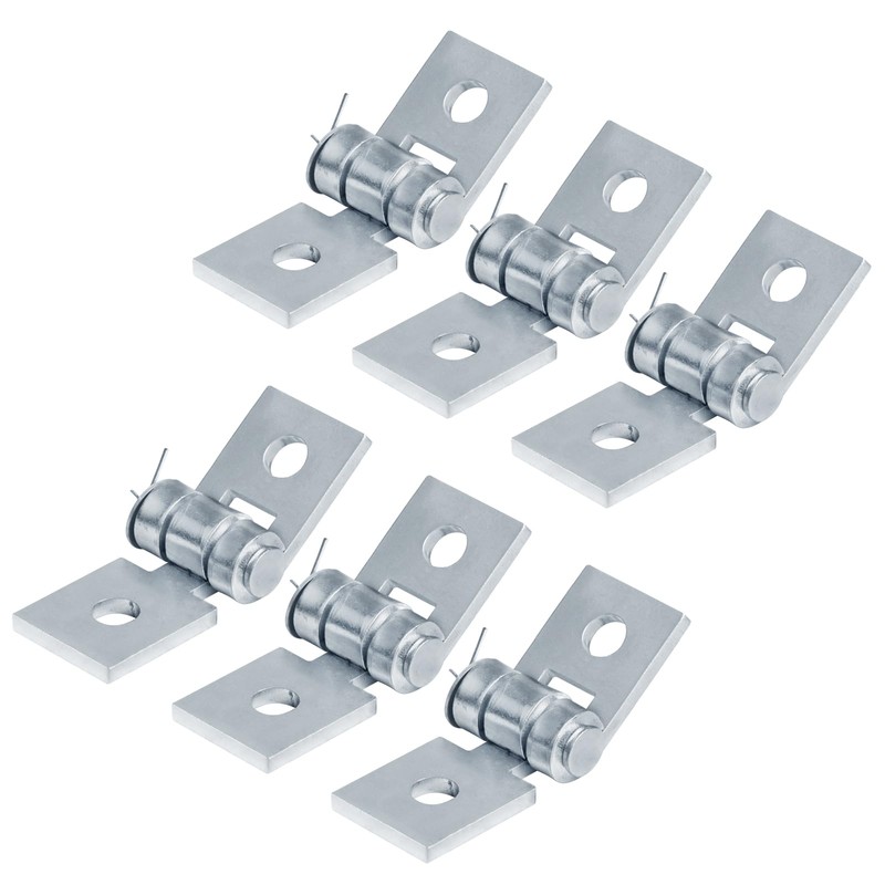 heneng 6 Pcs 2 Hole Adjustable Hinge Bracket for 1-5/8"