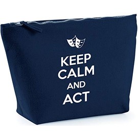 Hippowarehouse Keep Calm and Act printed make up cosmetic wash bag 18x19x9cm