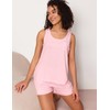 GYS Bamboo Viscose Women Pajama Sets Sleeveless Tank Top with