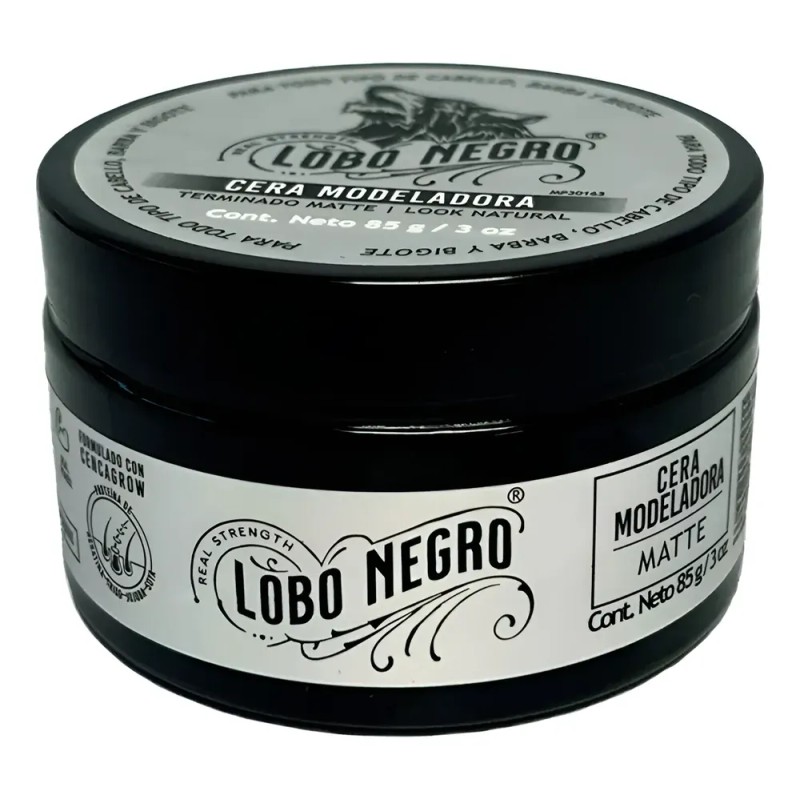 Cera Efecto Mate Cabello, Barba Y Bigote 85g Lobo Negro