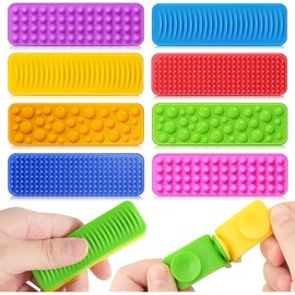 Sensory Fidget Toys Kids Adults: 8 Pack Textured Suction Toys for Autism Kids Calming - Sensory Stickers for Anxiety Relief Items - Fidget Strips for Classroom Desk - Travel Toys Road Trip Activities