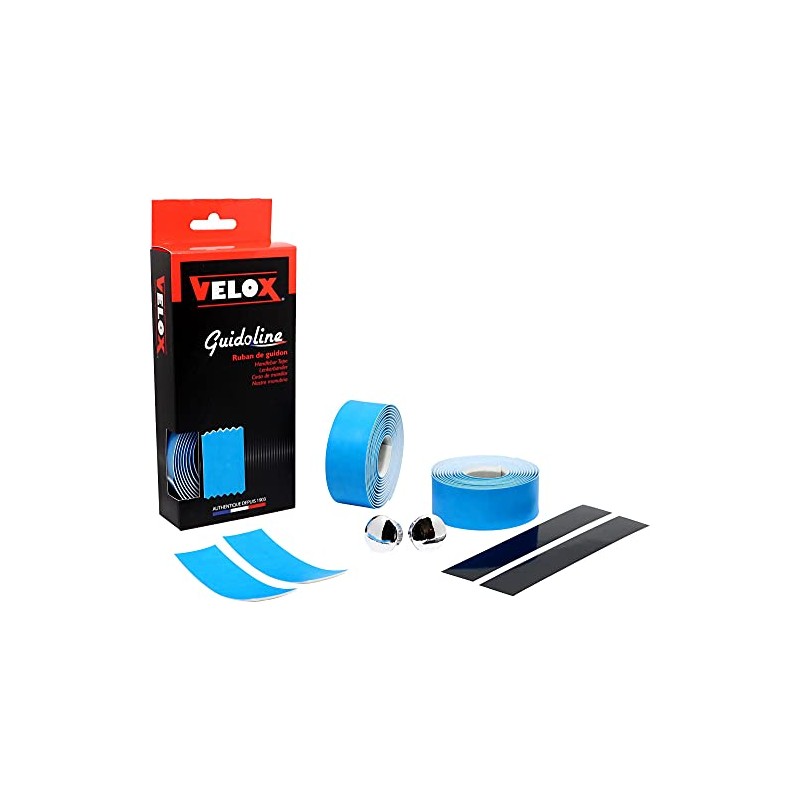 VELOX Classic Grip Leather Style Bar Tape, Sky Blue G303K08