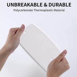 White Decorative Single Blank Switch Covers Wall Plate Natural Material Rocker Switch Plates Outlet Covers for Receptacle GFCI Outlet Dimmer Modern Style (1 Gang Blank 20 Pack)