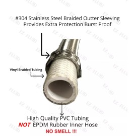 EZ-FLUID (1) 48" x 3/4" FGH Burst Proof Washing Machine Water Supply Connector Hose Line