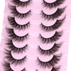 False Lashes Natural Look Fluffy Faux Mink Eyelashes Wispy Fox