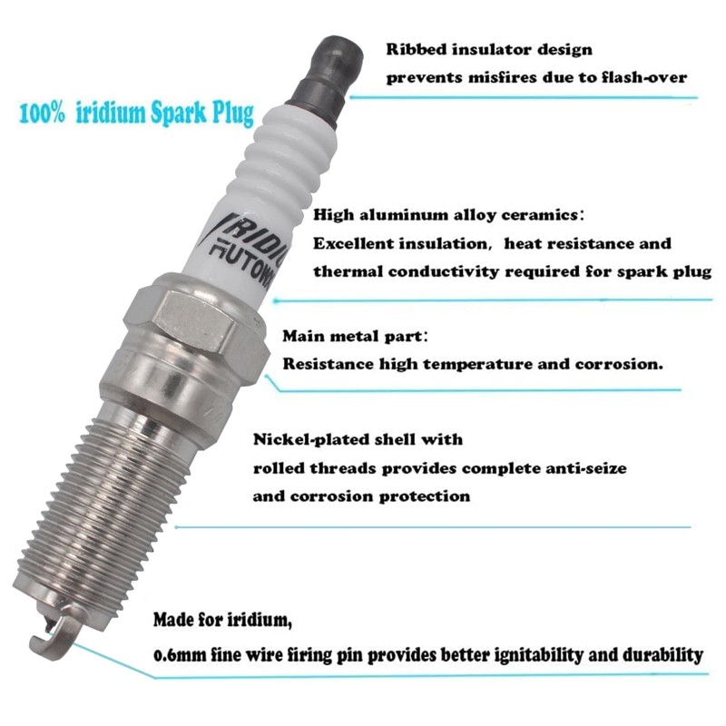 Autowxjq Iridium Spark Plug 6pcs Replace LTR6IX11 6509