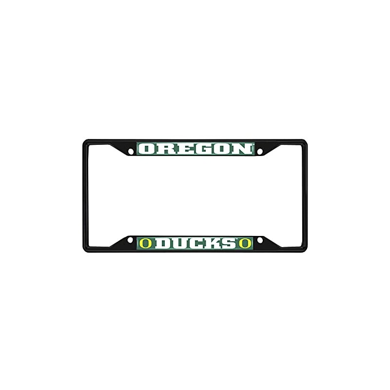 FANMATS 31276 Oregon Ducks Metal License Plate Frame Black Finish